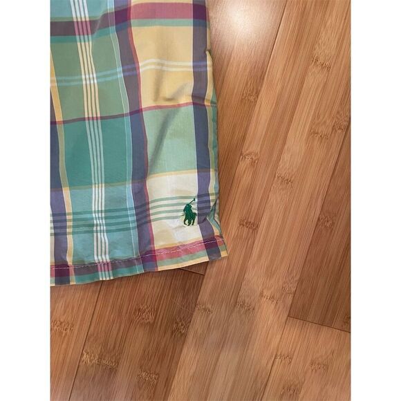 Polo Ralph Lauren Men's Plaid Swim Trunks XXL Multicolor Mesh Lining Back Pocket - Picture 2 of 9